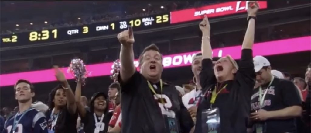 David and Jackie Johnson at football game