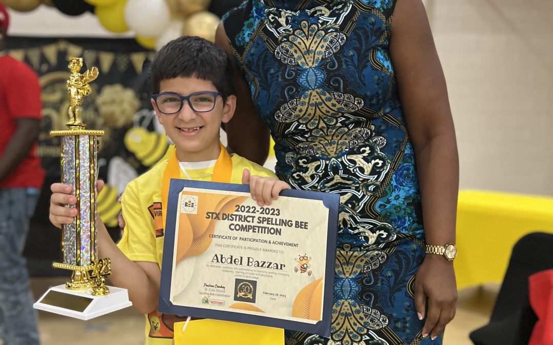CONGRATULATIONS to St. Croix Spelling Bee Champion Abdel Bazzar!